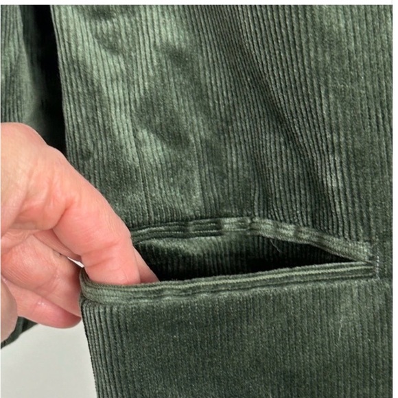 Anthropologie Maeve Corduroy Dark Green Double-Breasted Blazer (size 2) - Picture 8 of 8